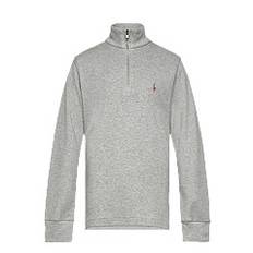 RALPH LAUREN KIDS Cotton Interlock Quarter-Zip Pullover |Grå |163-174