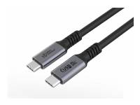 MicroConnect Premium - USB-kabel - 24 pin USB-C (hane) till 24 pin USB-C (hane) - USB4 Gen3x2 - 48 V - 5 A - 25 cm - 8K60Hz stöd, USB-strömförsörjning (240W), upp till 40 Gbps dataöverföringshastighet - svart
