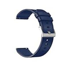 HAJMGUMC Läderrem 22mm Passar Fit For Huawei Watch GT 2 GT3 Pro 46MM Armband Passar Fit For HUAWEI WATCH GT 3 Pro 46mm/GT Runner 46mm Klockarmband(Blue)