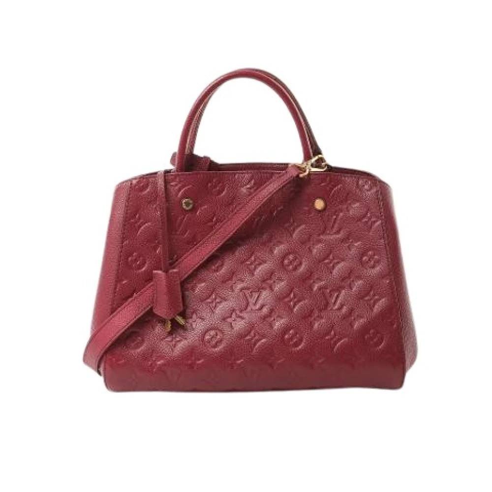 Louis Vuitton Vintage Pre-owned Montaigne MM - Vintage - Dame - Rød - ONE SIZE - Uld