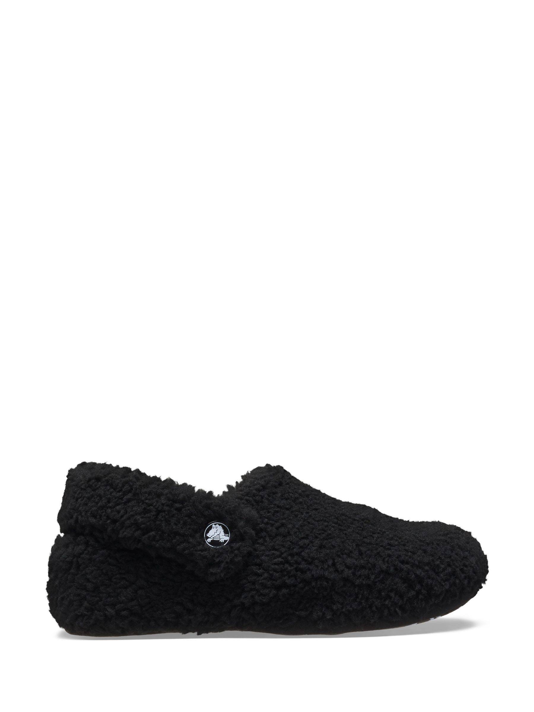 Crocs Crocs Black Kids Classic Cozzzy Fleece Slippers