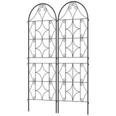 Metal espalier Sæt med 2 til tilstopning Rustfast espalier til klatreplanter 50 x 150 cm Have espalier til stueplanter Plantespa