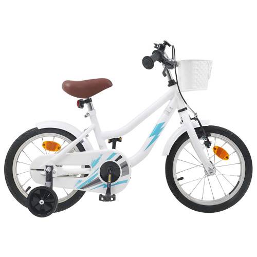 Barncykel 16 Tum för 4-6 år gamla Vit