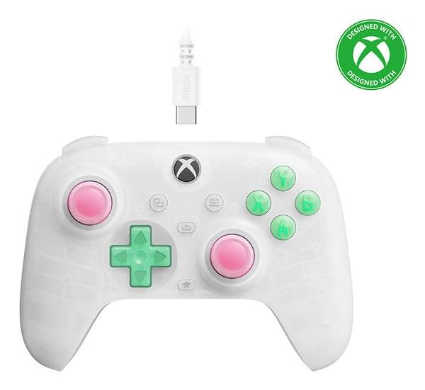 8Bitdo Ultimate Mini Gennemsigtig, Hvid USB Gamepad Analog/digital PC, Xbox One, Xbox Series S, Xbox Series X