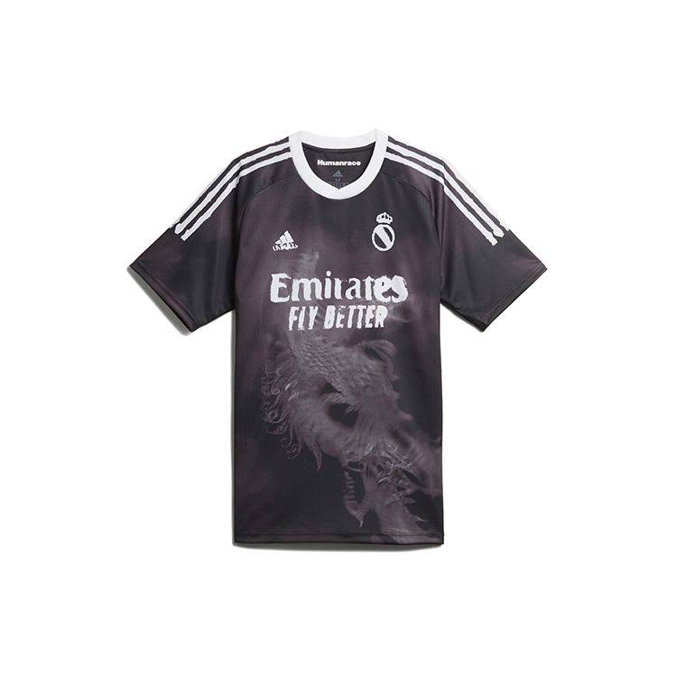 adidas Real Madrid Human Race Tröja Svart/Vit Herr Streetwear GJ9110 cm