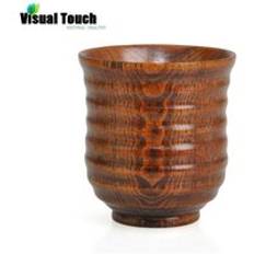 Visuell touch handgjorda trä kaffe pilsener tumbler kopp japansk drink zakka koppar drinkware tekopp drycker mjölk juice mugg