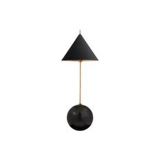 Cleo Orb Base Desk Lamp Antique Brass/black