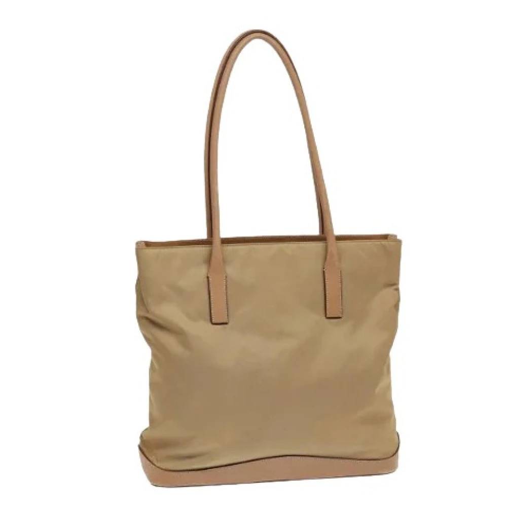 Prada Vintage Pre-owned Vintage Tote Bag - Vintage - Dame - Beige - ONE SIZE - Læder