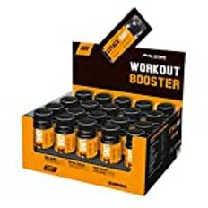 Body Attack Pre Workout Booster Shot - Orange Cola - 20 x 60 ml - Attack Shot mit Koffein, Taurin, Beta-Alanin, L-Tyrosin & L-Citrullin - Energy Drink to go für intensive Workouts