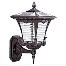 Outdoor Wall Lantern Patio Light Fixture Exterior Light Bronze Lantern Pendant Light, Outdoor Wall Lantern with Motion Sensor Waterproof Exterior Dusk to Dawn Wall Sconce Lighting Fixture with Clear G