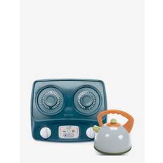 Dantoy BIO KETTLE & STOVE TOP - Leksakskök & Tillbehör - PETROLE BLUE, GRAY, MILITARY GREEN, ORANGE / blue