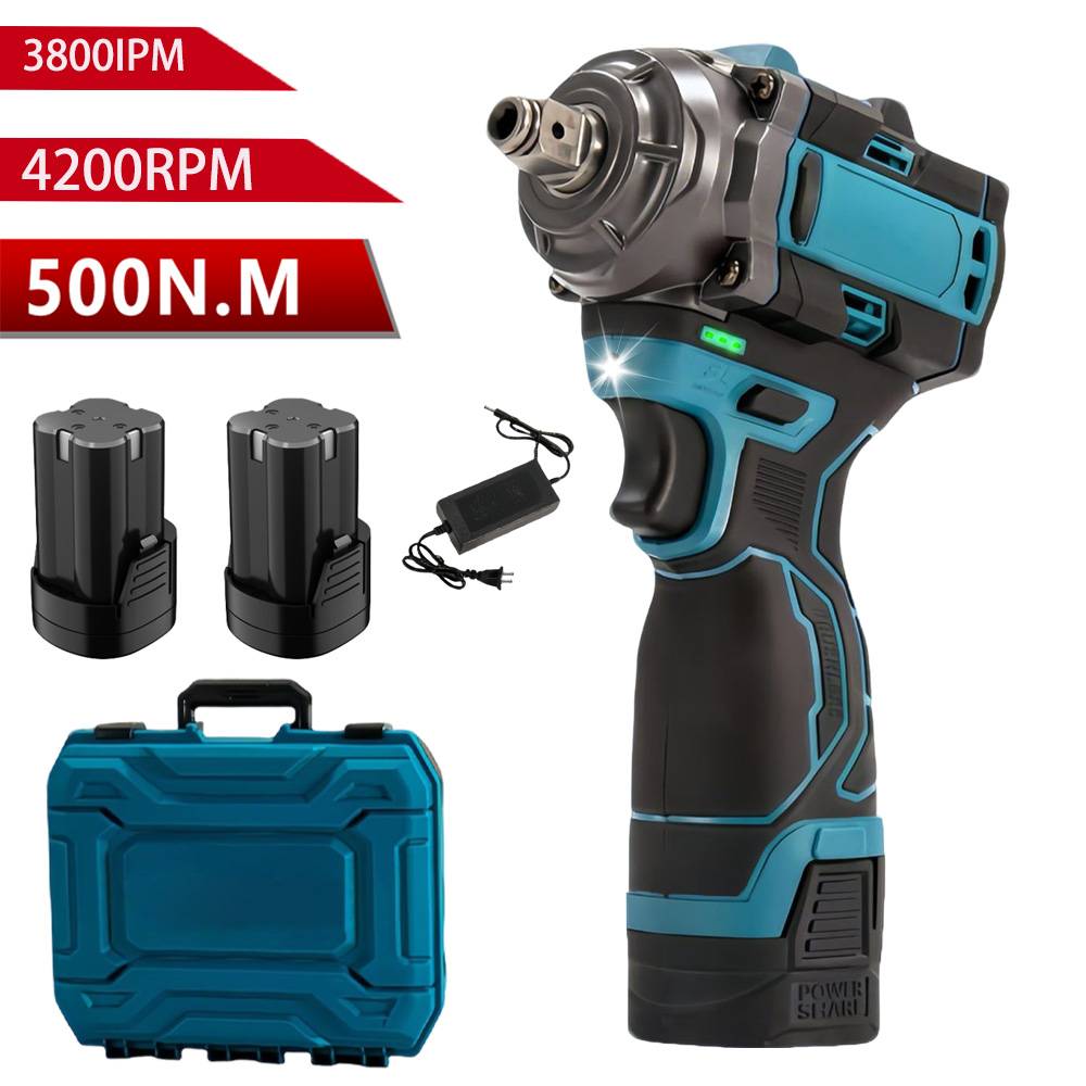 500N.M Torque Brushless Electric Impact Wrench 1/2 inch Screwdriver Cordless Wrench Power Tools