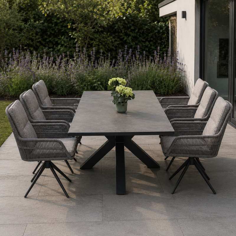 Star Table spisebord med 6 Avanti-stole