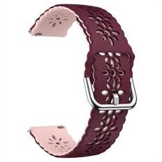 Hollow Plum Blossom Watch Band för Samsung Galaxy Watch6 / Watch6 Classic / Watch 5 / Watch 5 Pro / Watch4 / Watch4 Classic , 20 mm silikonrem i två färger