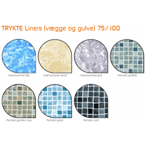 Liner Pool 0,75 mm Alkorplan Mønstret Pris per kvm Efter mål