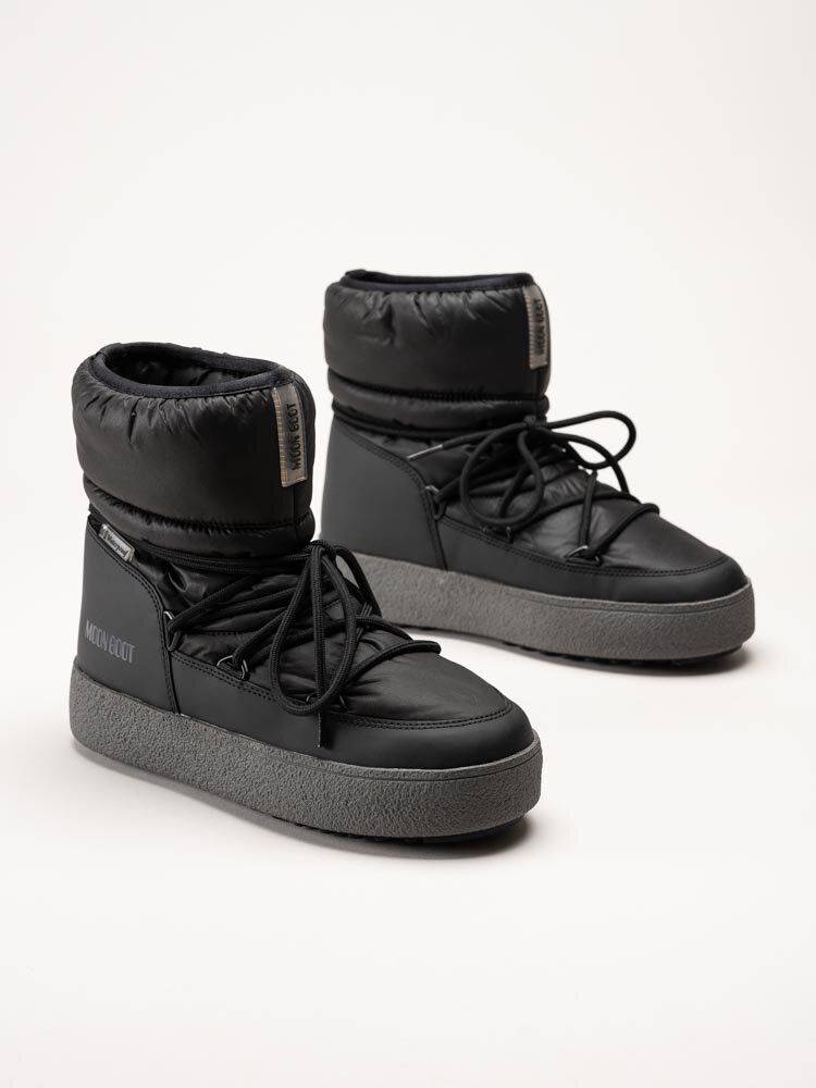 Moon Boot - MB LTRACK Low Nylon WP - Svarta boots i mjuk nylon storlek 40 (40)