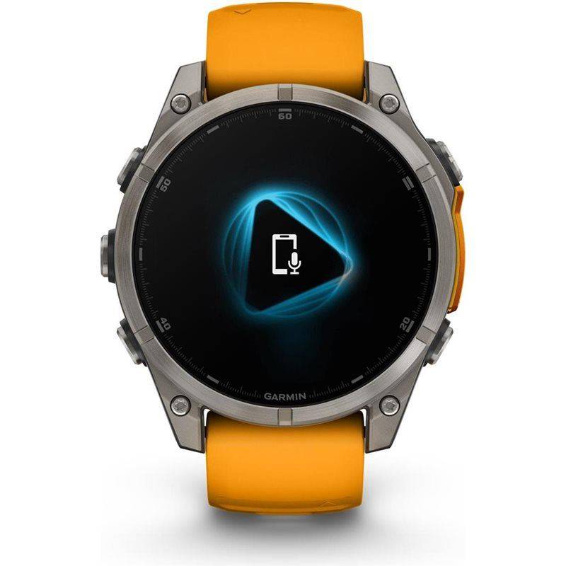 Garmin fenix 8 47mm, AMOLED, Saphire Silver/Orange.