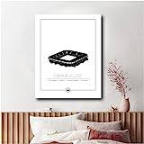 Sverigemotiv Allsvenskan Fotbollsstadion Fotbollsaffisch - Fotbollspresenter för pojkar flickor män - Bästa fotbollslagen - Nordisk Design (IFK Göteborg - Gamla Ullevi, 50x70 cm)