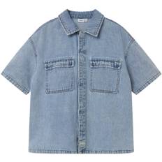Name It Nkmhalf DNM Boxy 1/2 Shirt 6999iy Dam Skjortor Stl. 146 - Från Magasin - Blå (146)