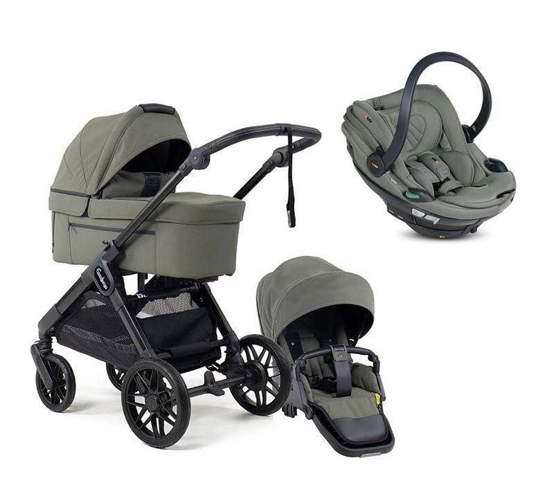 Emmaljunga Sento Max duovagn Flat+ 2027 + BeSafe Go Beyond 2 babyskydd