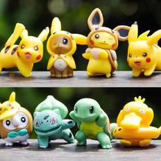 Anime Pokemon Gosedjur Söt Pikachu Anka Squirtle Venusaur Frö Gosedjur Halloween Gåva Tillbaka till skolan Gåva Tillbaka till skolan - Multifärgad (8 st/set,1 st slumpmässig stil)