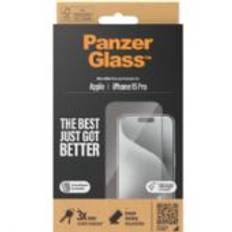 PanzerGlass Ultra-Wide Fit beskyttelsesglas t/iPhone 15 Pro