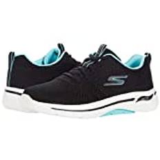 Skechers Go Walk Arch Fit Unify dam Sneaker, Svart aqua, 41 EU Bred