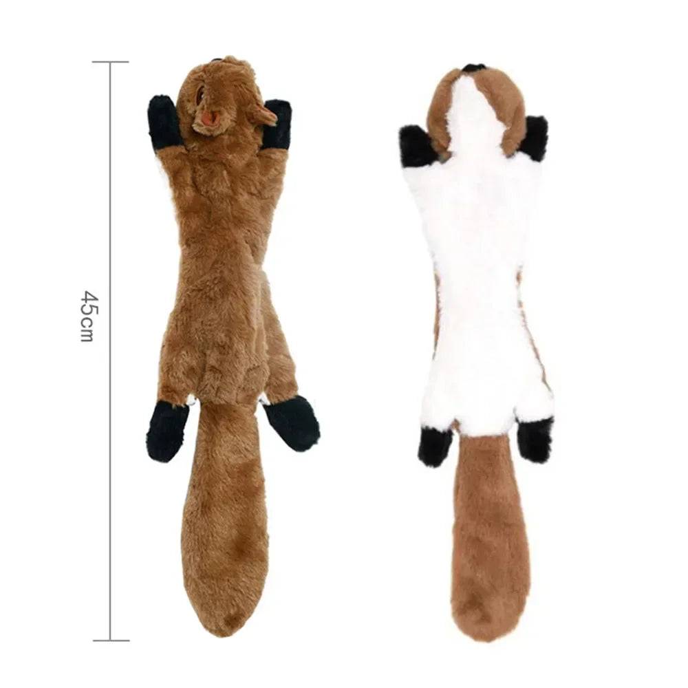 Crocodile Plush Squeaky Dog Toy with Crinkle Paper - Squirrel