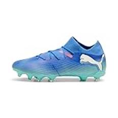 PUMA Future 7 Match Fg/AG, Fotbollssko Unisex Vuxen, Bluemazing PUMA White Electric Peppermint, 42 EU