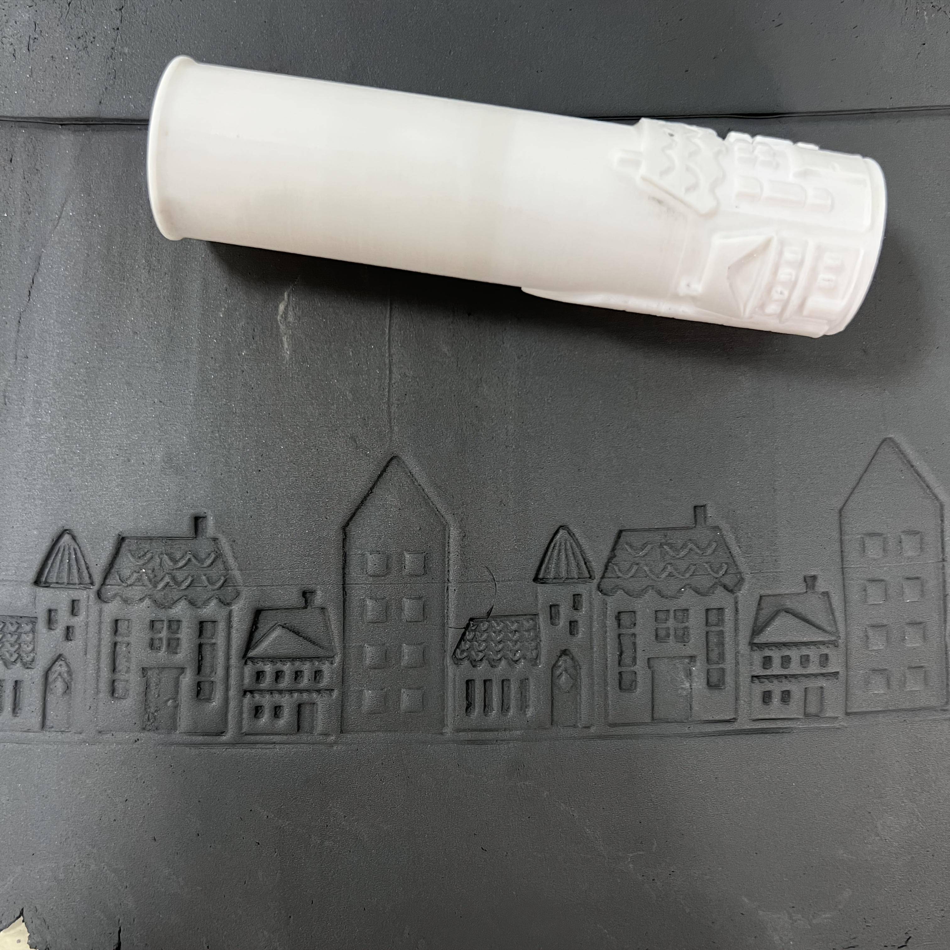 TEMU 1pc Nordic Style House Texture Embossing Mold, Polymer Clay Tool For Soft Sculpture And Modeling Clay
