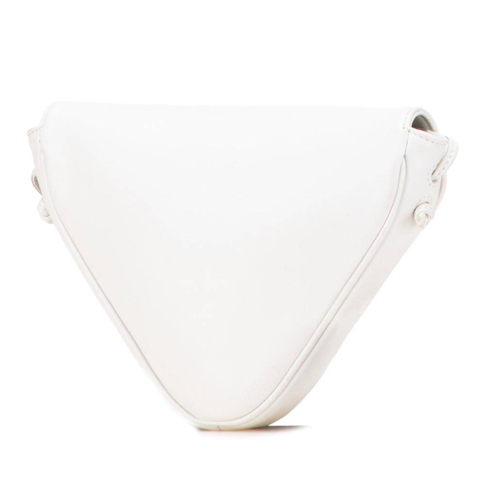 Celine Vintage Crossbody Bag Stl.  - White (L 15.50cm x W 19.50cm x D 3cm)