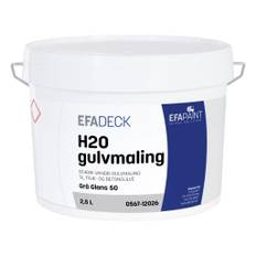 Gulvmaling Efadeck H2O grå 2,5 ltr