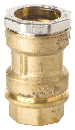 10 stk Isiflo 35 x 32 mm samlemuffe, messing, til gamle rør PN16