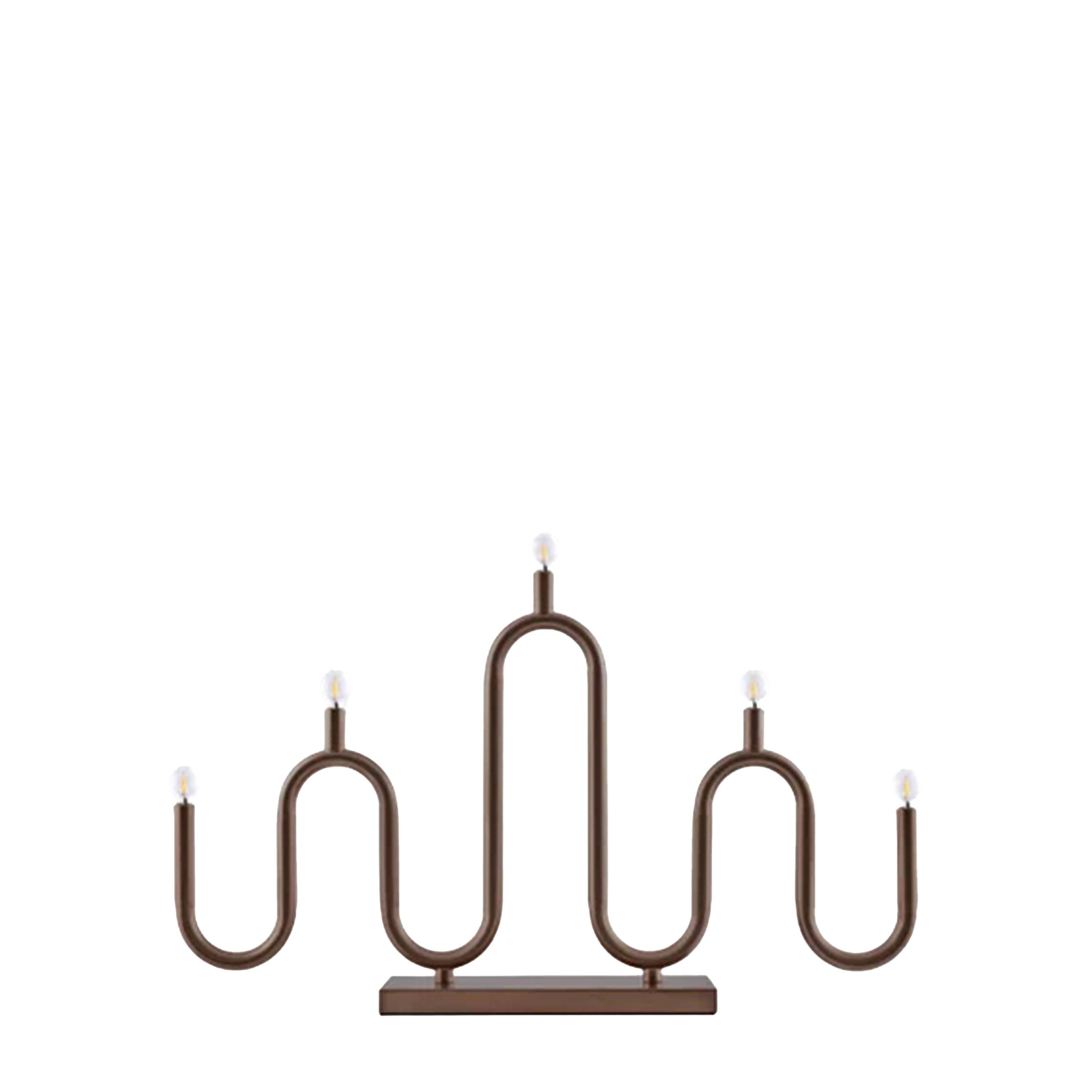 Globen Lighting - Noel Adventsljusstake 5 Bronze från Sleepo - Brun ((HxBxD): 30 x 50 x 8 cm)