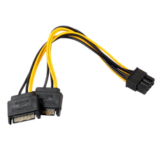 SATA Power Kabel 15-pin & 8-pin Dual