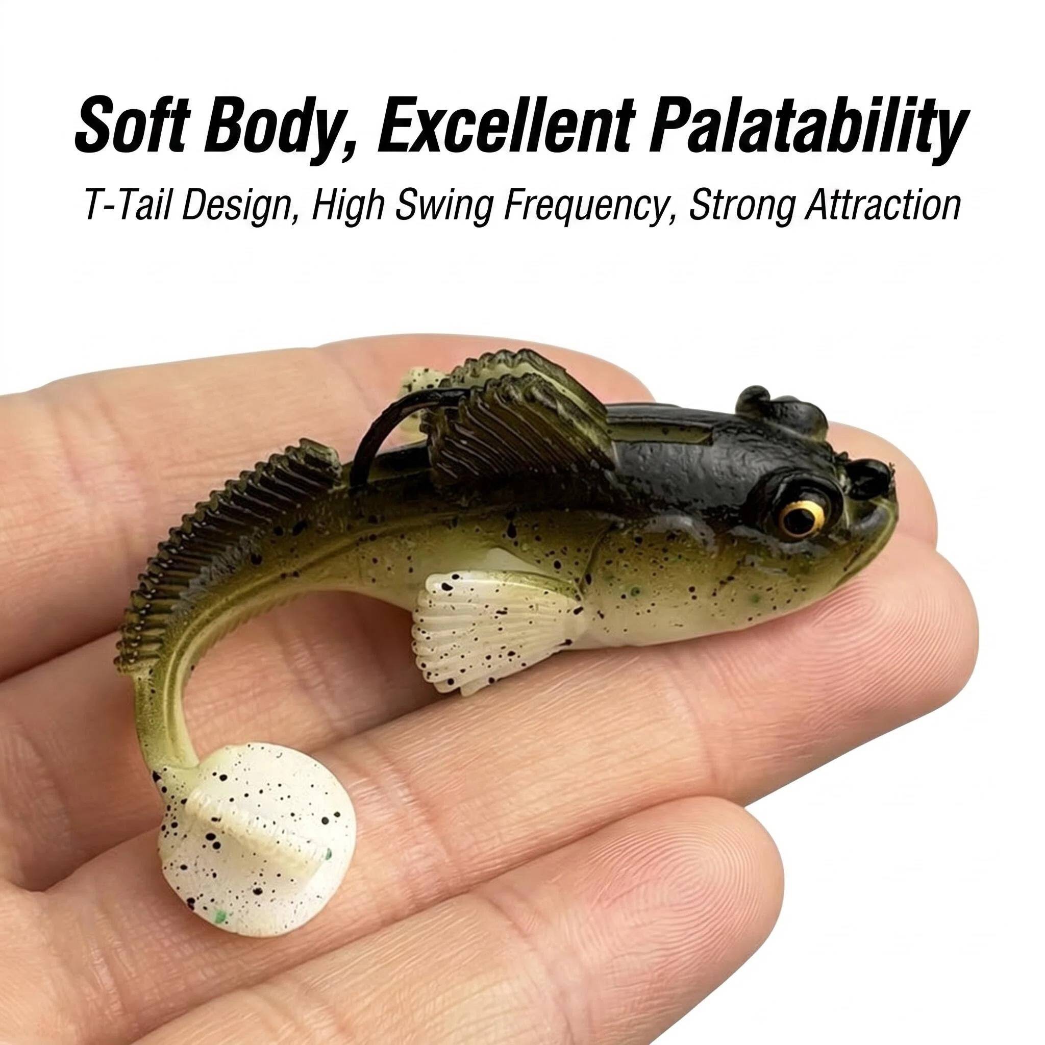 1pcs 10g13g18g Goby Lure Jig Worm Wobbler  Silicone Gobius Soft Bait Dark Sleeper Fishing Lure for Pike Bass Shad Swimbait Pesca