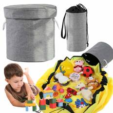 smilerain 2 pieces toy storage mat storage lego mat children toy storage bucket block storage mat play mat washable convenient for going out versatile