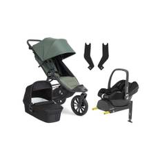 Baby Jogger City Elite 2 Duovagn inkl. Maxi-Cosi CabrioFix & Bas, Briar Green/Jet