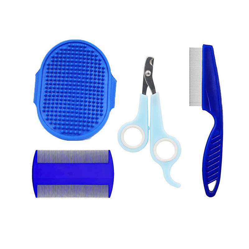 Rabbit Grooming Kit Tear Stain Remover Cleaning Combs Pet Nail Clipper Double-sided Shampoo Bath Brush For Guinea Pig Bunny