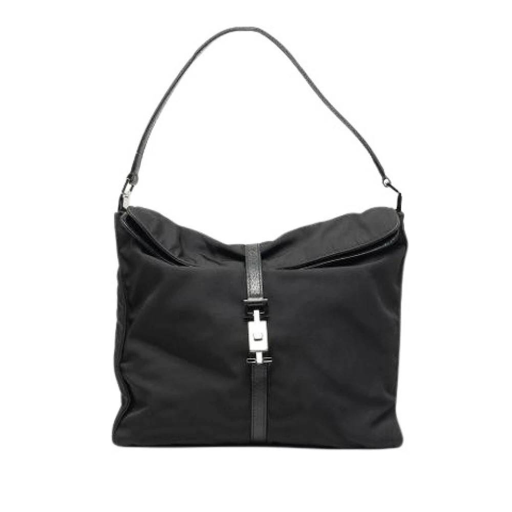 Gucci Vintage Pre-owned Jackie Skuldertaske - Vintage - Dame - Sort - ONE SIZE - Uld