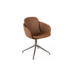 Chair no. One S2 Polished Swivel - LUNA Walnut / Utan retursväng