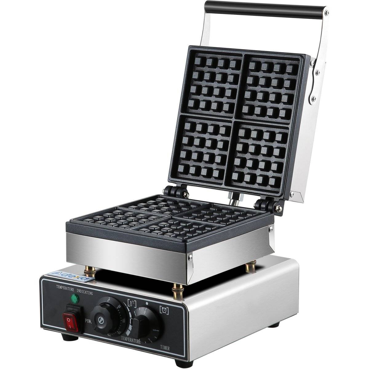 Professionellt Våffeljärn 4 fyrkantiga våfflor | Adexa KWB1S