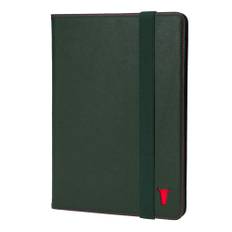 iPad Mini 7 Leather Case (7th Gen 2024) - Green with Red Detail