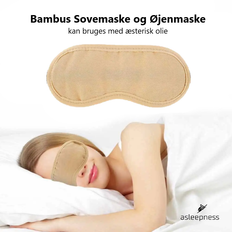 Genanvendelig Bambus Sovemaske og Øjenmaske til æterisk olie 3 stk