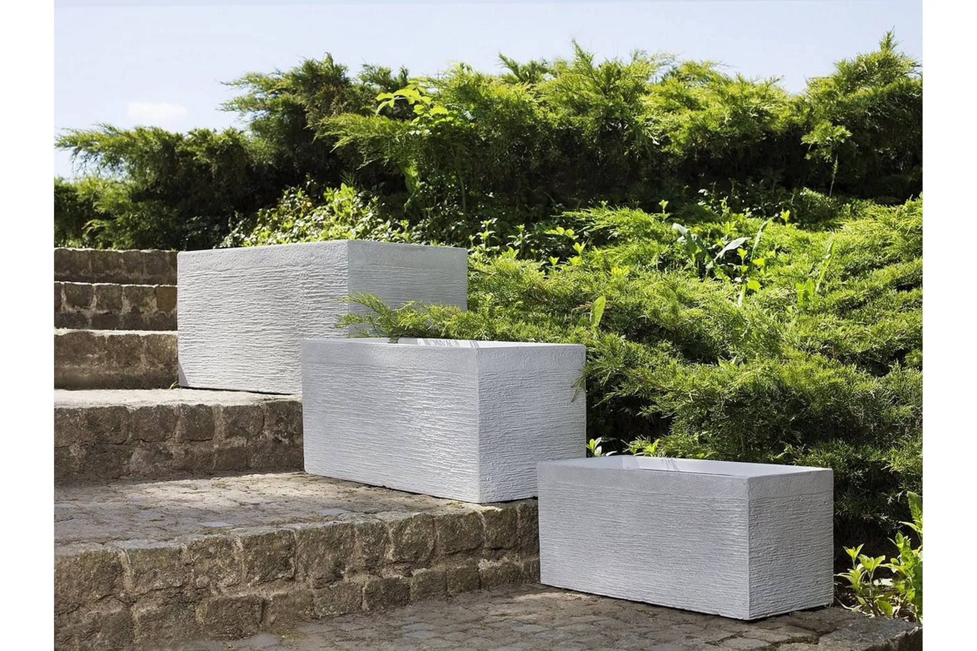 Myra Kruka 50 cm - Vit Stor blomkruka Keramiskt material