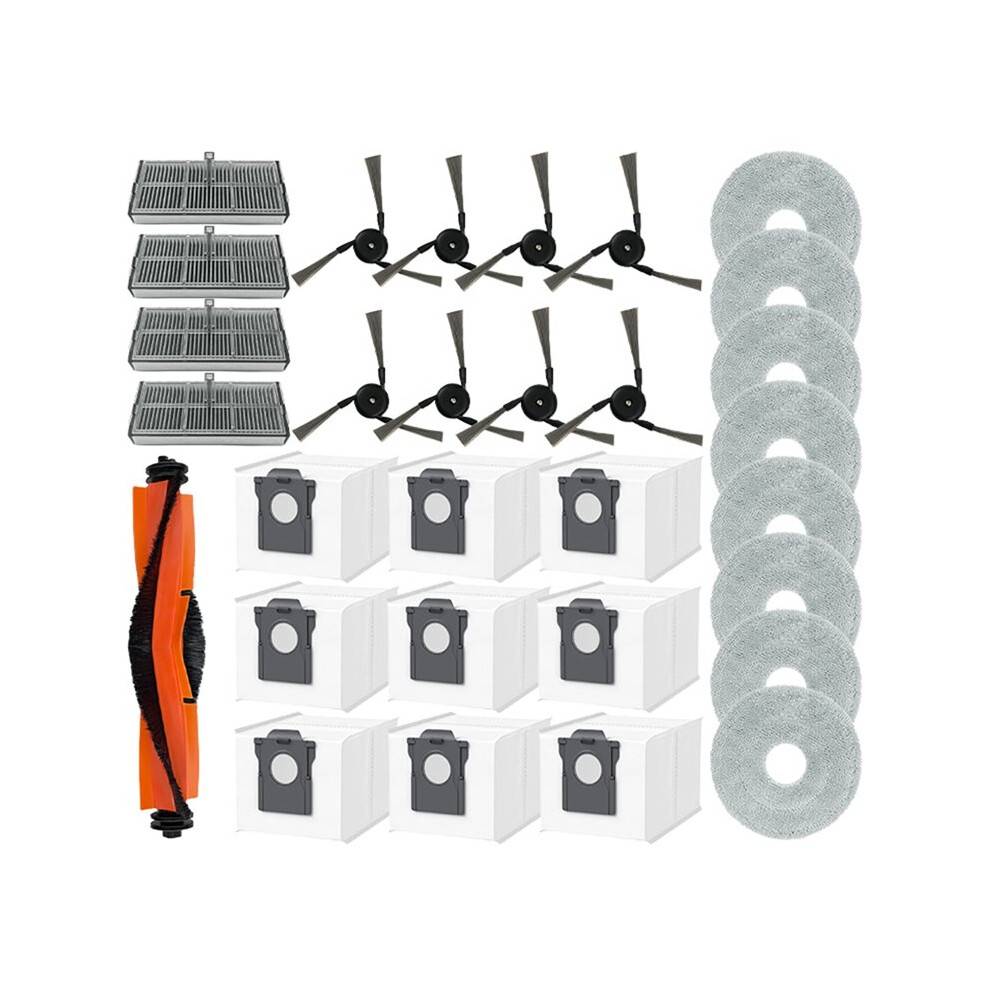 For L10s Ultra Gen 3/L40 Ultra/ X40 Ultra, MOVA P50 Pro Ultra/ P10 Pro Ultra Main Side Brush Bags Mop Filters