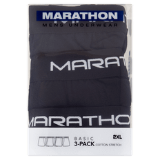 Marathon herre 3-pak tights str. L - sort (På lager i varehus)