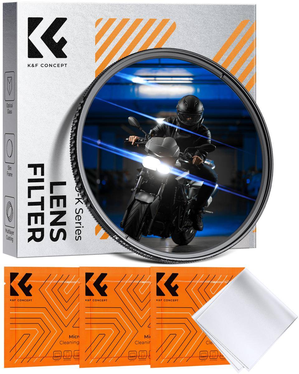 KENTFAITH 82mm Blue Streak Filter (2mm)  Anamorphic Lens Effect Filter Optical Glass Ultra-clear Waterproof Anti-Scratch Anti-Reflection Green Film Nano-Klear Series