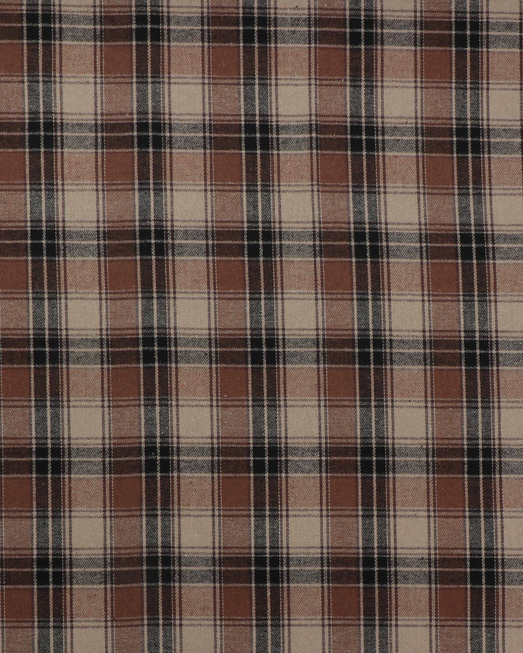 Tern i brune farver - Opkradset bomuld/polyester - 35% Bomuld, 65% Polyester