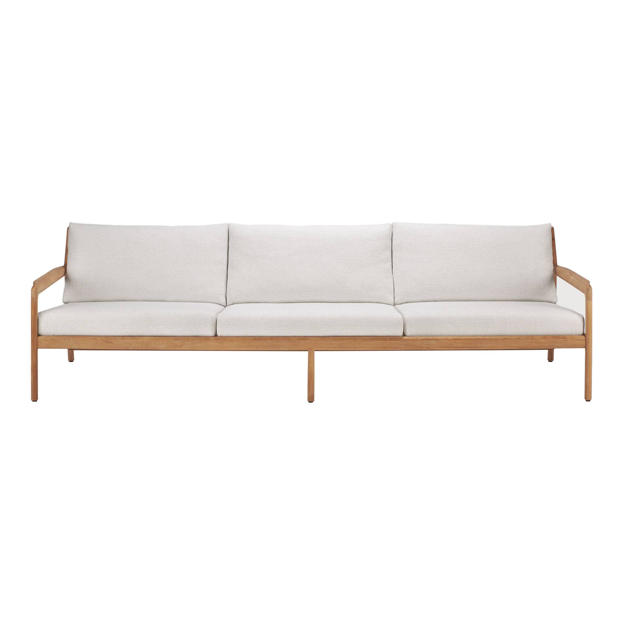 Ethnicraft - Jack Outdoor Sofa 3-seater Teak Off White - Utomhussoffor